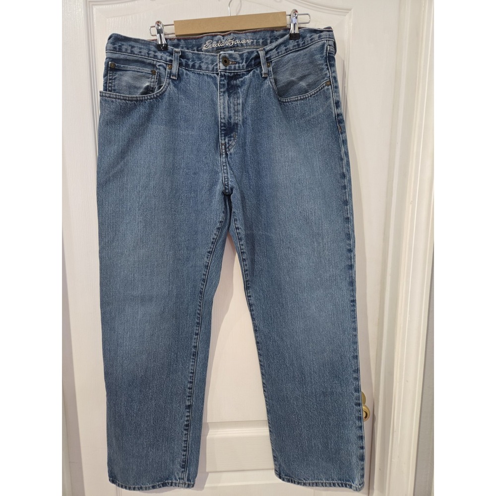 Mens Eddie Bauer 38x32(31)Relaxed Fit Jeans 100% Cotton